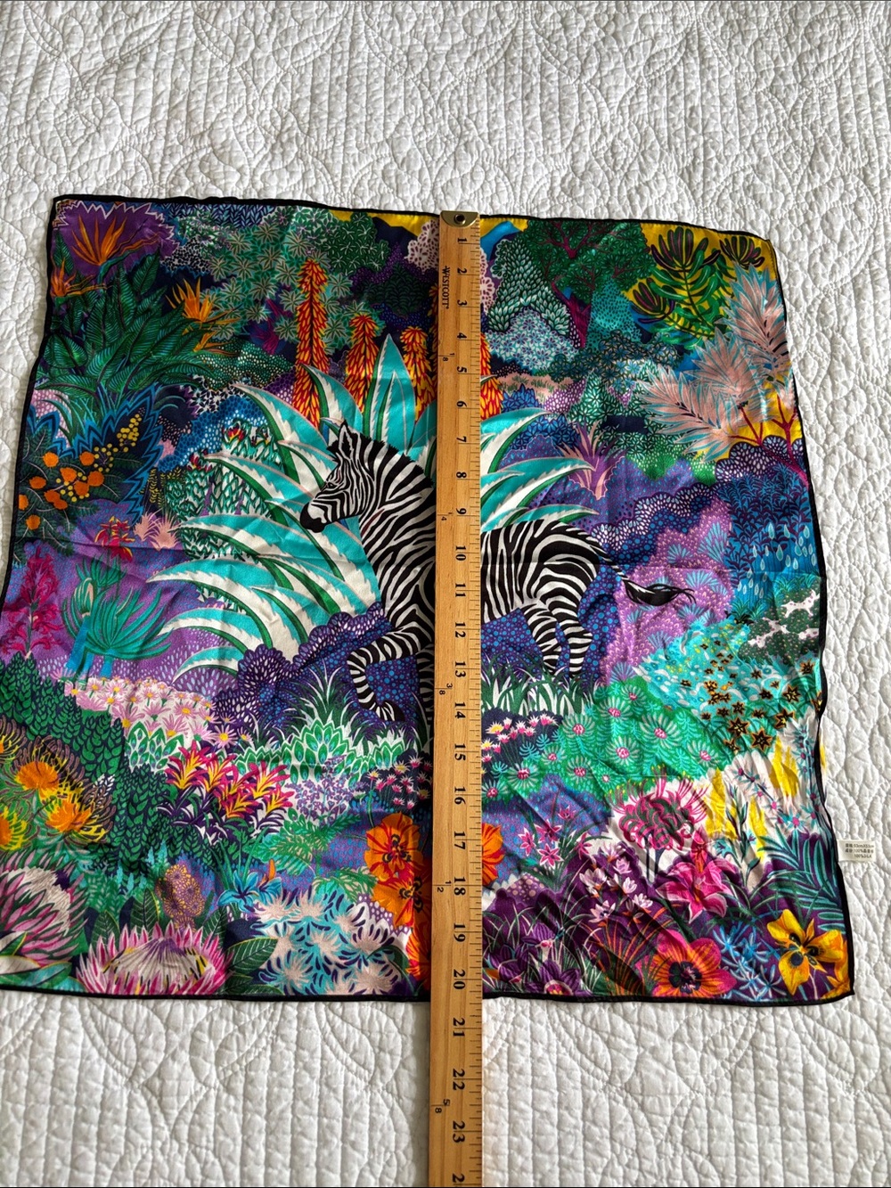 Vibrant Zebra Jungle Silk Scarf - Multicolor Unbranded - Picture 7 of 10